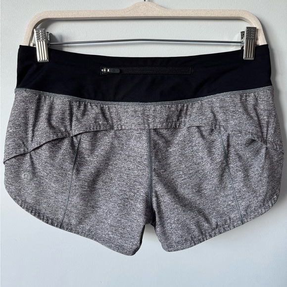 Lululemon Speed Up Short Heather Lux Multi Black / Black Size 6 - Picture 6 of 16